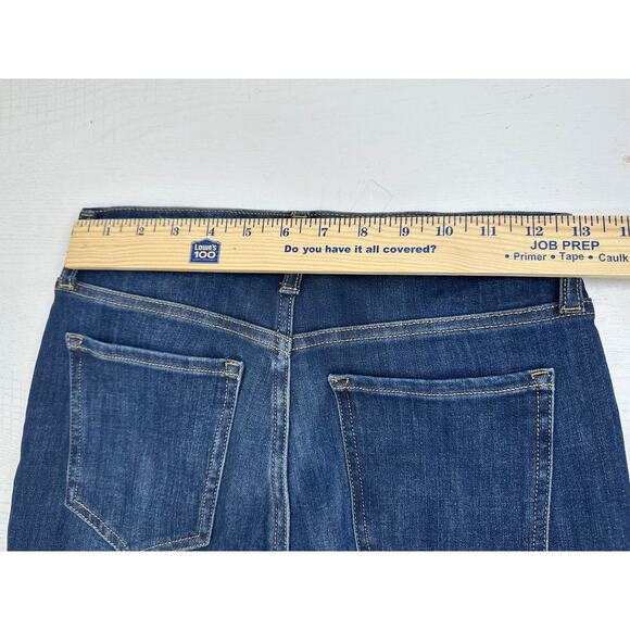 Banana Republic Mid Rise Skinny Jeans Cropped Blue Dark Wash Cuffed Western 26 - Picture 9 of 9